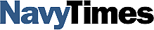 NavyTimes logo - blue text on white background, stylized 